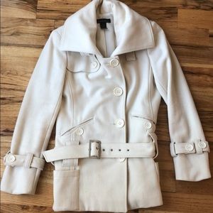 Cream woman’s pea coat